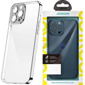 Joyroom Chery Mirror Case etui pokrowiec do iPhone 13 Pro obudowa z metaliczną ramką srebrny (JR-BP908 silver)