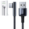 Ugreen kątowy kabel przewód z bocznym wtykiem USB - USB Typ C 5 A Quick Charge 3.0 AFC FCP 0,5 m czarny (70431 US313)