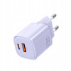 Ładowarka USB/USB-C, szybka, nano, GaN 33W PD, fioletowa, McDodo