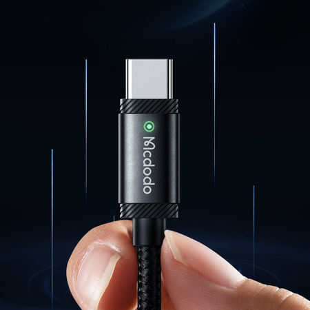 MCDODO KABEL USB-C SZYBKIE ŁADOWANIE DO SAMSUNG XIAOMI TYP C 6A 120W 2M LED