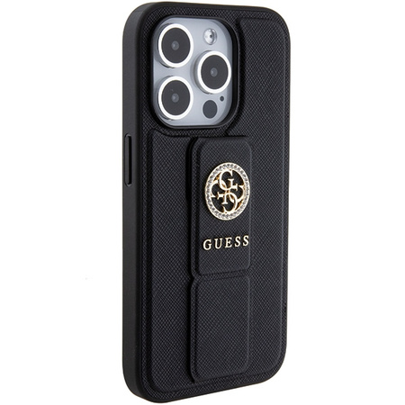 GUESS ETUI HARDCASE GRIP STAND 4G DO IPHONE 15 PRO MAX 6.7 SAFFIANO STRASS