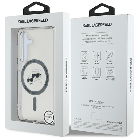 KARL LAGERFELD ETUI BUTTON KARL & CHOUPETTE HEADS PRINTED LOGO DO SAMSUNG