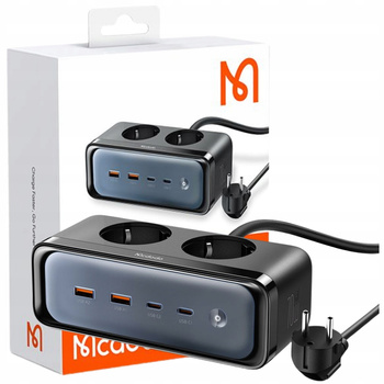 MCDODO £ADOWARKA SIECIOWA LISTWA ZASILAJ¥CA GAN 2xUSB 2xUSB-C 2xAC 70W
