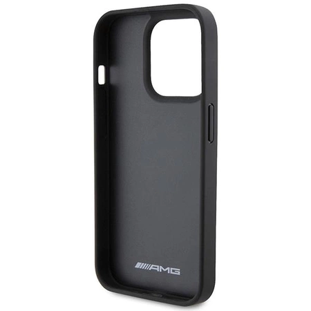 Etui AMG Leather Debossed Lines do iPhone 15 Pro Max - czarne