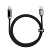 Baseus kabel USB Typ C - USB Typ C 100 W (20 V / 5 A) 1 m Power Delivery z wyświetlaczem ekranem miernik mocy czarny (CATSK-B01)