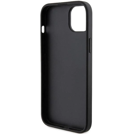 Etui Karl Lagerfeld Saffiano Cardslot Karl&Choupette Metal Pin do iPhone 15 - czarne
