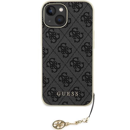 Etui Guess 4G Charms Collection do iPhone 15 - szare
