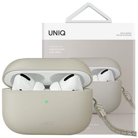 UNIQ etui Lino AirPods Pro 2 gen Silicone beżowy/beige ivory