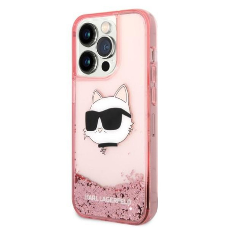 Karl Lagerfeld KLHCP14XLNCHCP iPhone 14 Pro Max 6,7" różowy/pink hardcase Glitter Choupette Head