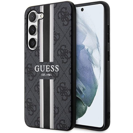 Etui Guess GUHCS23SP4RPSK S23 S911 - czarne 4G Printed Stripe