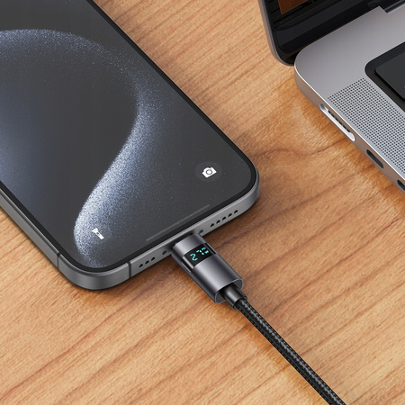 MCDODO KABEL Z WYŚWIETLACZEM USB-C SZYBKIE ŁADOWANIE USB TYP C 5A 100W 1M