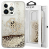 GUESS ETUI HARD CASE DO IPHONE 13 PRO MAX 6,7 ZŁOTY LIQUID GLITTER 4G