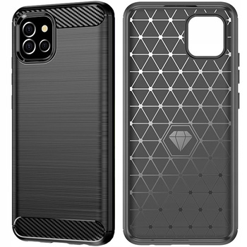 HURTEL ETUI CARBON CASE DO SAMSUNG A03S OCHRONA ELASTYCZNE ANTYWSTRZĄSOWE