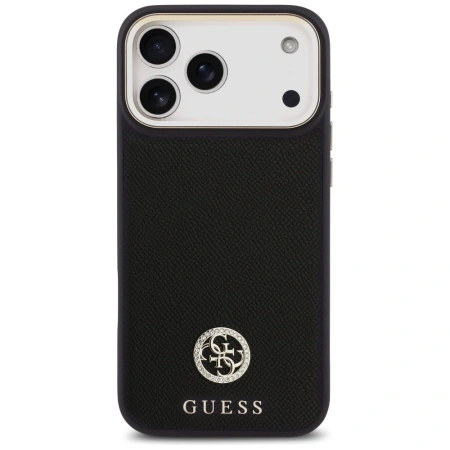 GUESS ETUI GRAINED STRASS LOGO MAGSAFE DO IPHONE 17 PRO MAX Z SYSTEMEM