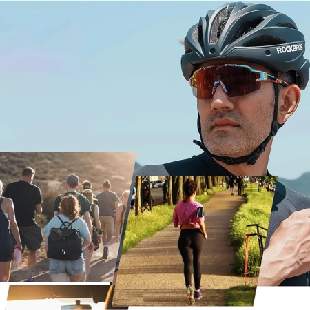 ROCKBROS OKULARY ROWEROWE FOTOCHROMOWE Z OCHRONĄ UV I WKŁADKĄ KOREKCYJNĄ