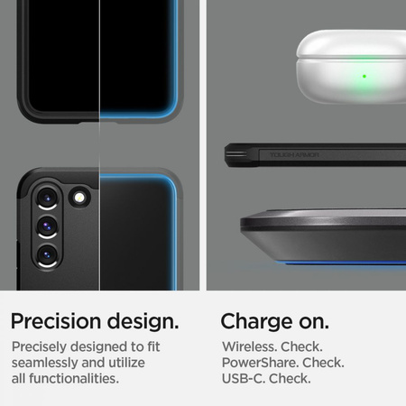 SPIGEN ETUI TOUGH ARMOR DO GALAXY S22+ Z PEŁNĄ OCHRONĄ Z TYŁU I BOKÓW