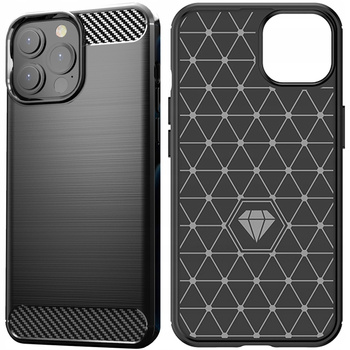 HURTEL POKROWIEC CARBON CASE ELASTYCZNE DO IPHONE 13 PRO MAX WYSOKA OCHRONA