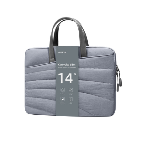 INNOSTYLE DAMSKA TORBA NA LAPTOPA 14 WODOODPORNA CARRYLITE SLIM SZARA
