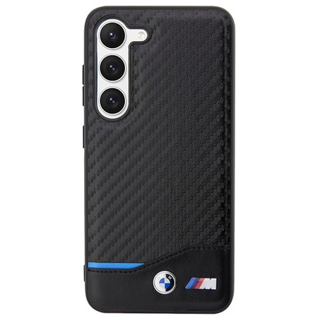 Etui BMW BMHCS23M22NBCK S23+ S916 - czarne Leather Carbon