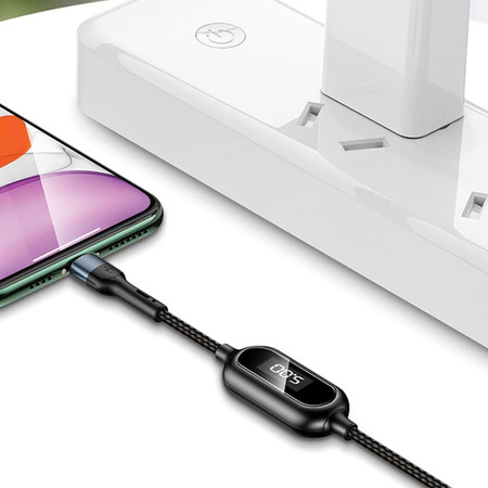 USAMS KABEL PLECIONY DO LIGHTNING 1,2M DO IPHONE IPAD 2A LED SZYBKIE