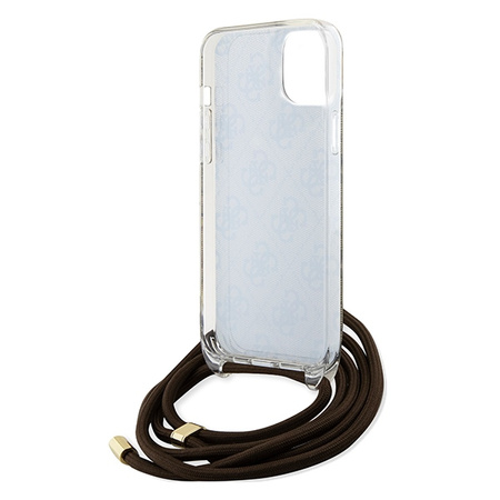 GUESS ETUI HARD CASE DO IPHONE 15 14 13 6.1 CROSSBODY CORD Z PRINTEM 4G