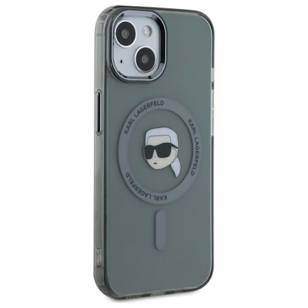 KARL LAGERFELD ETUI DO IPHONE 15 6.1 HARDCASE IML METAL KARL HEAD