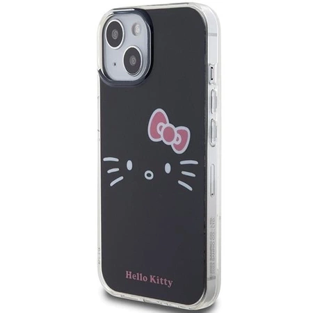 Etui Hello Kitty IML Kitty Face na iPhone 15 - czarne