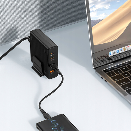 MCDODO STACJA DOKUJĄCA SZYBKA ŁADOWARKA SIECIOWA USB-C USB 100W GAN + KABEL