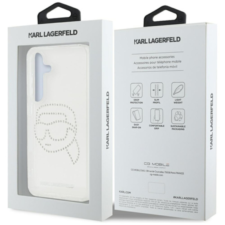 KARL LAGERFELD CASE RHINESTONES KARL HEAD LOGO DO SAMSUNG GALAXY S25 DESIGN