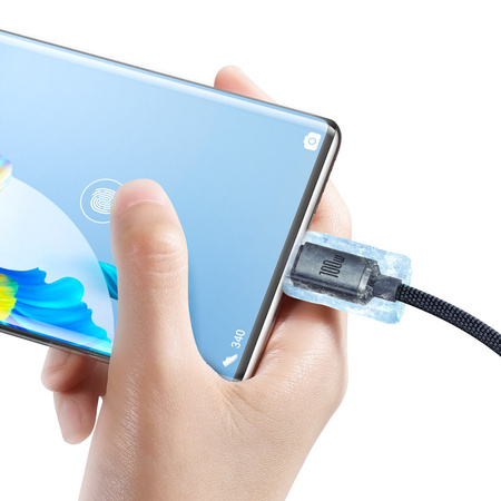 Baseus Crystal Shine Series kabel przewód USB do szybkiego ładowania i transferu danych USB Typ A - USB Typ C 100W 2m czarny (CAJY000501)