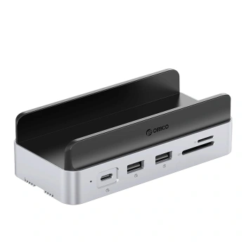 Stacja dokująca Orico MiniDock 10w1 z kieszenią na dysk twardy SSD - srebrna