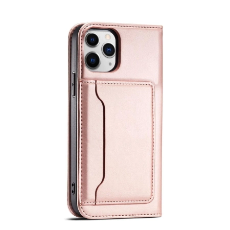 HURTEL ETUI MAGNET CARD CASE DO IPHONE 12 POKROWIEC Z PODSTAWKĄ NA TELEFON