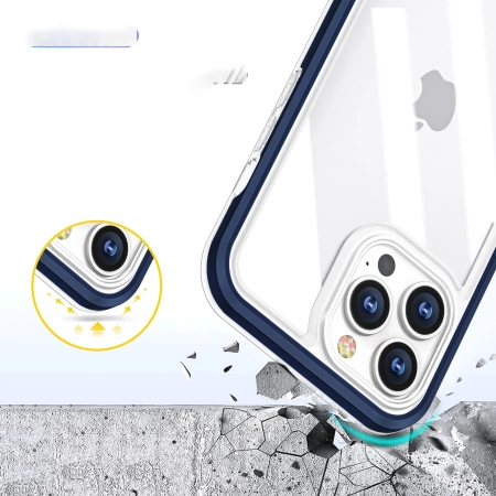 HURTEL ETUI DO IPHONE 13 PRO MAX 3IN1 CLEAR POKROWIEC Z RAMKĄ WERSJA ŻELOWA