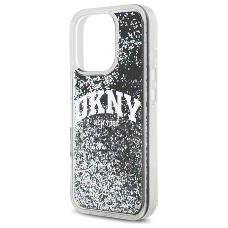 DKNY ETUI DO IPHONE 16 PRO HARDCASE LIQUID GLITTER ARCH LOGO ZABEZPIECZENIE