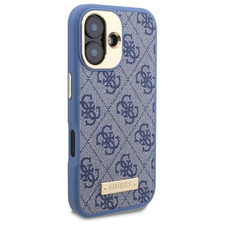 Guess GUHMP16SU4GPRB iPhone 16 6.1 niebieski/blue hardcase 4G Logo Plate MagSafe
