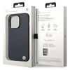 Etui BMW BMHMP14LSLLna iPhone 14 Pro - granatowe Leather Hot Stamp MagSafe