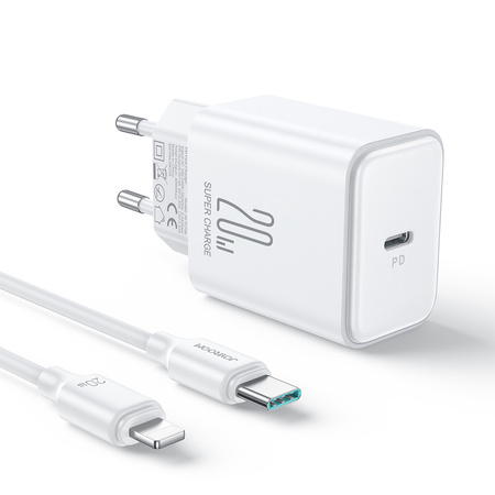 Ładowarka 20W USB C PD z kablem USB C - Lightning Joyroom JR-TCF06