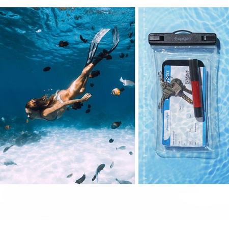 SPIGEN A610 UNIVERSAL WATERPROOF FLOAT CASE 2-PACK BLACK