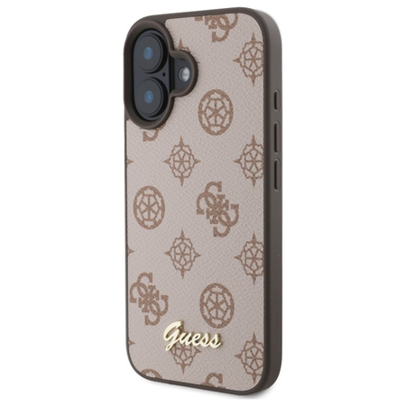 GUESS ETUI HARDCASE PEONY SCRIPT DO MAGSAFE DO IPHONE 16 6.1 Z LOGO
