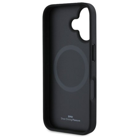 BMW BMHMP16S23RDCLK iPhone 16 6.1       czarny/black hardcase Sign Leather Textured And Line MagSafe