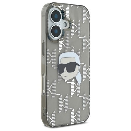 KARL LAGERFELD CASE DO IPHONE 16 6.1 Z KARL HEAD I ELEKTROPLATOWANĄ POWŁOKĄ