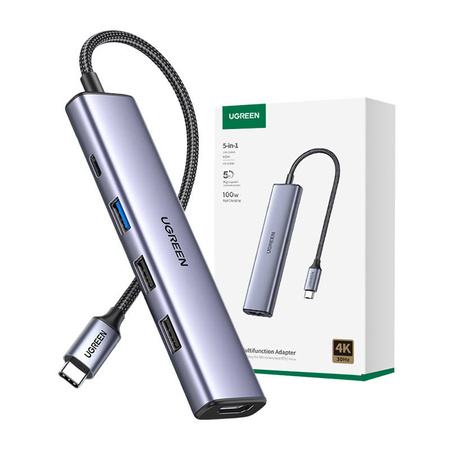 UGREEN ADAPTER HUB USB-C DO HDMI USB-A 3.0 2X USB-A 2.0 PD DO LAPTOP MAC