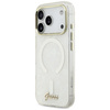 Etui Guess IML Shell Script Metal MagSafe do iPhone 17 Pro Max biały