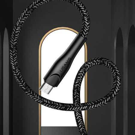 USAMS KABEL PLECIONY U41 MICRO USB 3M 2A DO SMARTFONÓW SZYBKIE ŁADOWANIE 3M