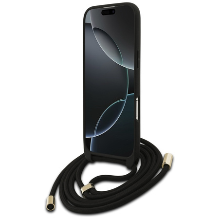 Etui Guess 4G Big Logo Cord Stap         Crossbody do iPhone Air czarny