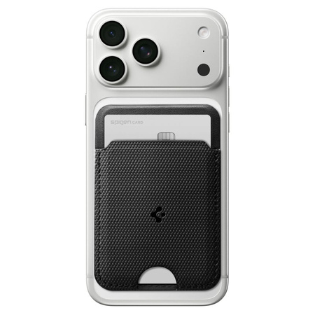 SPIGEN S314-1 SLIM FOLD TRIPOD MAGSAFE UNIVERSAL MAGNETIC CARD HOLDER BLACK