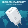 WOZINSKY ŁADOWARKA 65W SIECIOWA 2X USB-C DO TELEFONÓW I URZĄDZEŃ MOBILNYCH