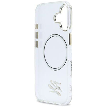 Etui Karl Lagerfeld IML KL Script Logo MagSafe do iPhone 17 przezroczysty