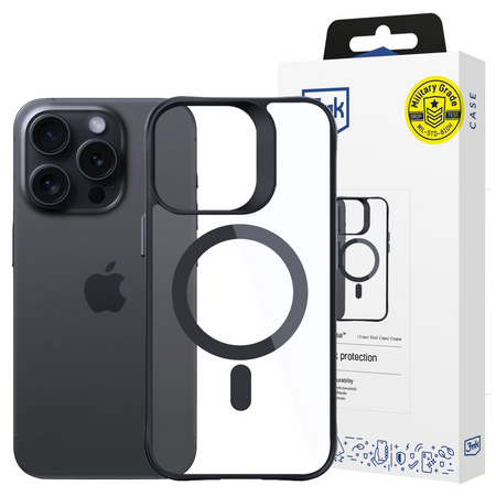 3MK ETUI DO APPLE IPHONE 15 PRO MAX SATIN ARMOR MAGCASE Z OCHRONĄ NA