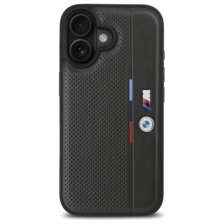 BMW HARDCASE DO IPHONE 16.1 PERFOROWANE ANTRACYT Z TRICOLOR BMHCP16S23PUPVA